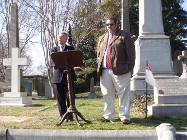 Speaking at the Grave Site